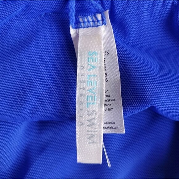 Sea Level Swim Blue Eyelet Lace Bikini Bottom Size 4 - Picture 7 of 9